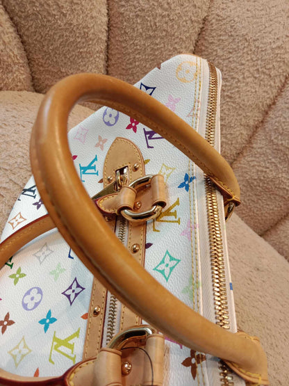 Louis Vuitton x Takashi Murakami Rita White Multicolor Monogram Canvas