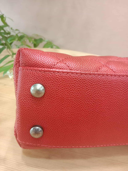 Chanel Cocohandle Caviar Red Small Series 23