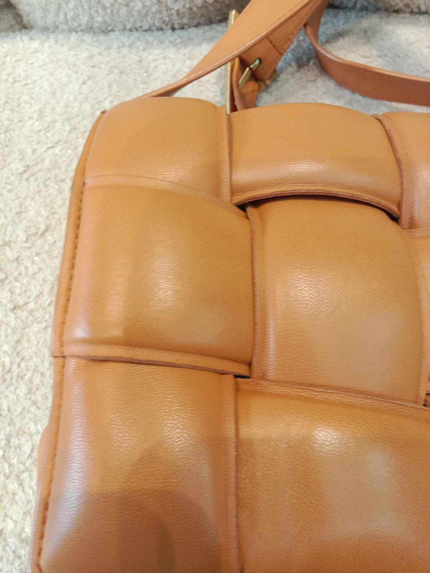 Bottega Veneta Padded Cassette Caramel Crossbody Bag