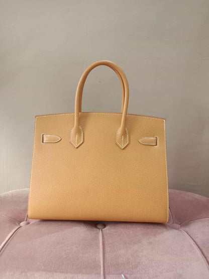 Hermes Birkin 30 Sellier Vache Naturelle Sable Grainee Stamp K 2025