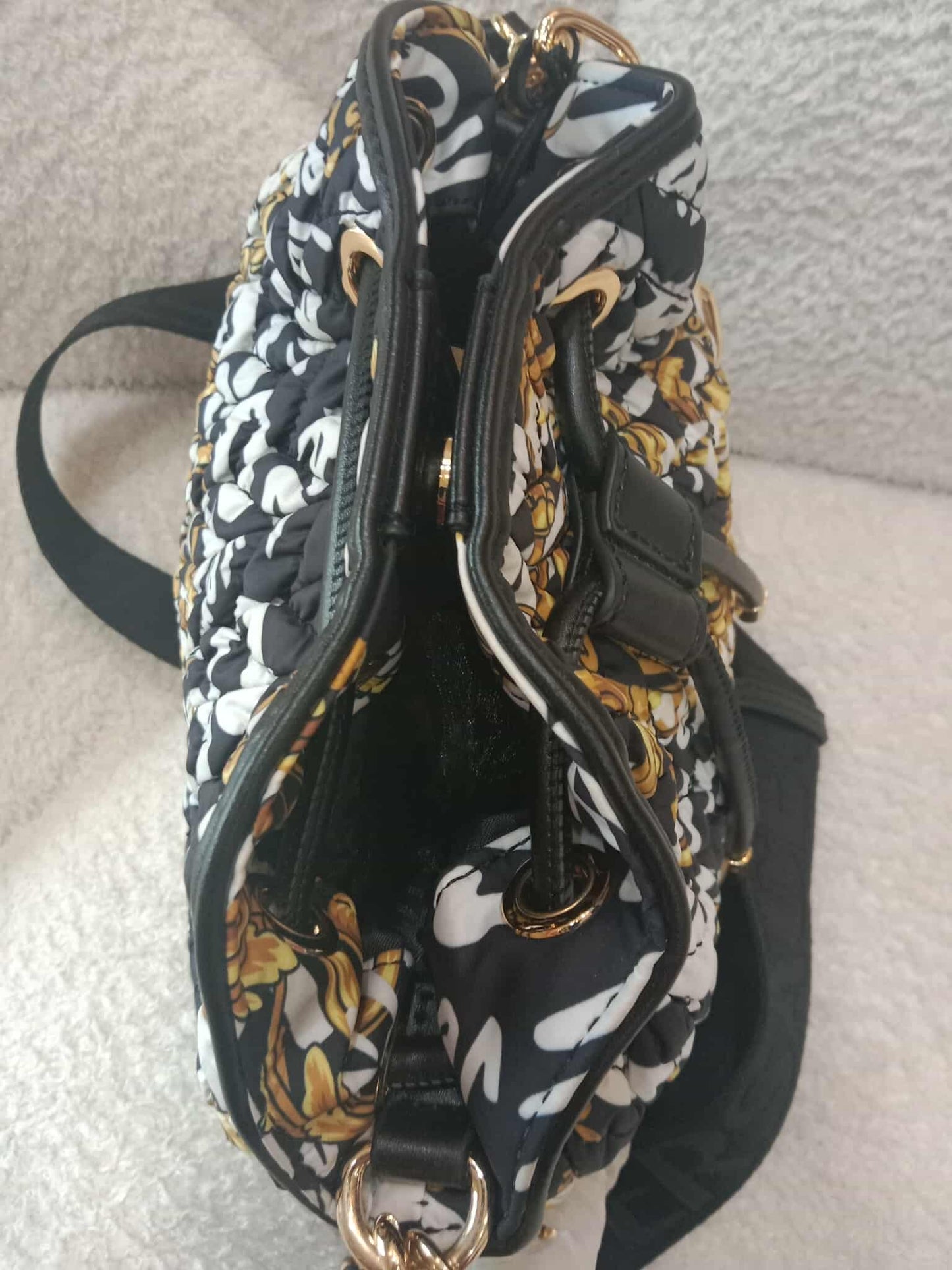 Versace Jeans Couture Crunchy Bucket Bag Baroque Print