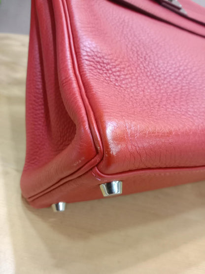 Hermes Kelly 32 Rouge Casaque Togo Stamp I Square 2005