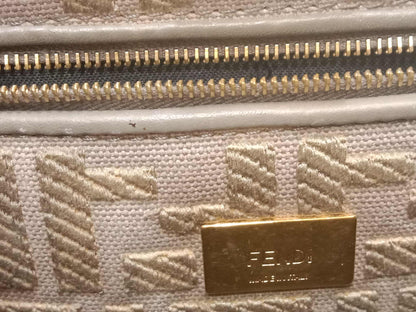 Fendi Peekaboo Grey Leather Mini