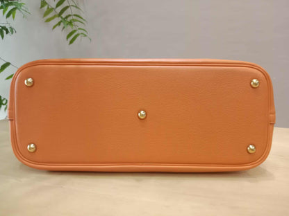 Hermes Bolide 35 Poppy Orange Clemence Stamp F Square (2002)