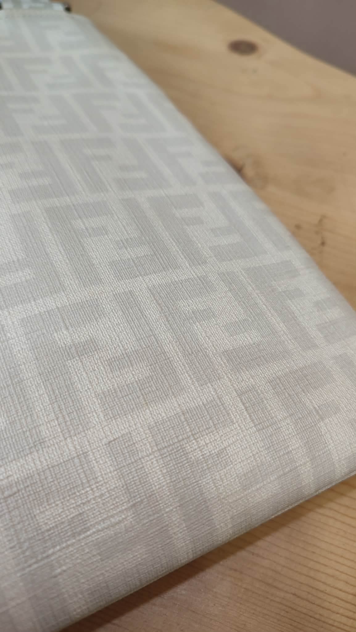 Fendi Zucca White Coated Canvas Bag