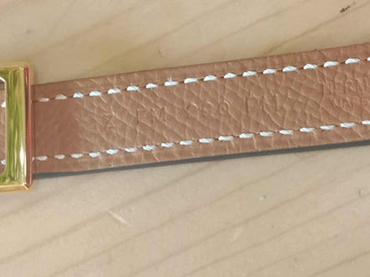 Hermes Lucky 15 Reversible Belt Swift/Epsom Gold/Noir Stamp Z 2021