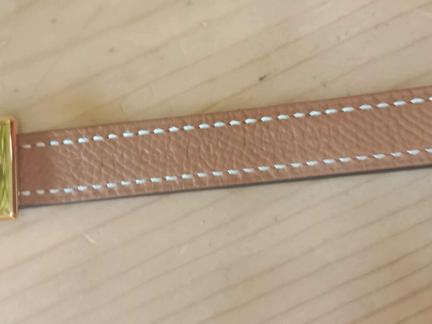 Hermes Lucky 15 Reversible Belt Swift/Epsom Gold/Noir Stamp Z 2021