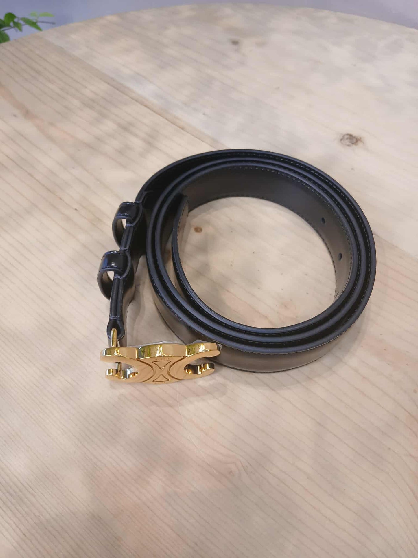 Celine Triomphe Black Belt 95 CM