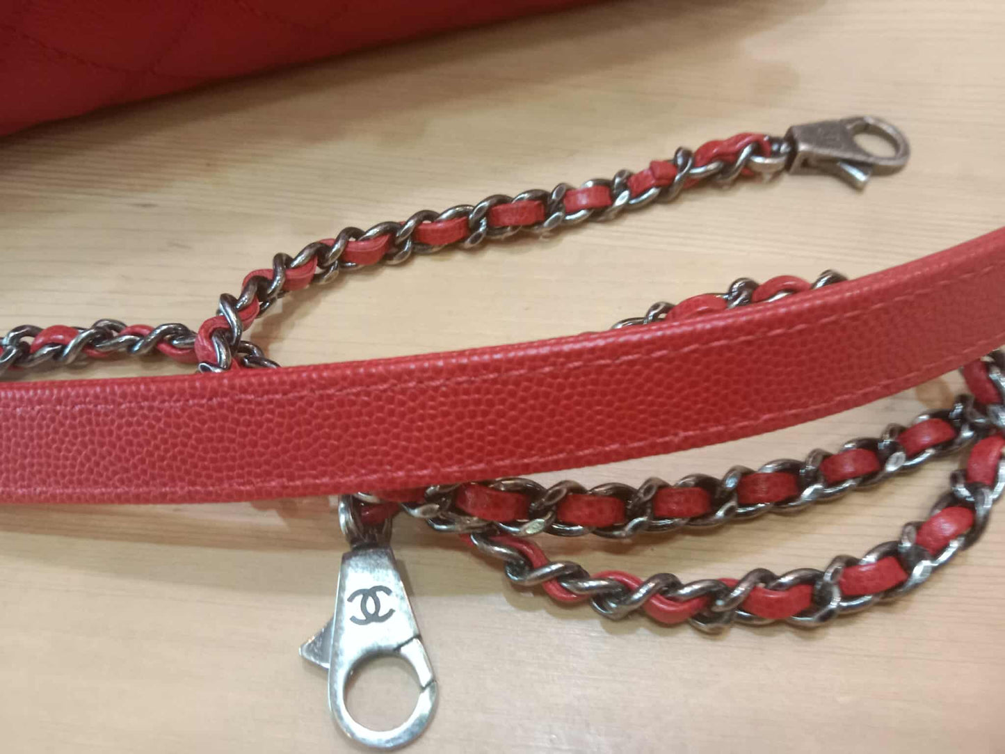 Chanel Cocohandle Caviar Red Small Series 23