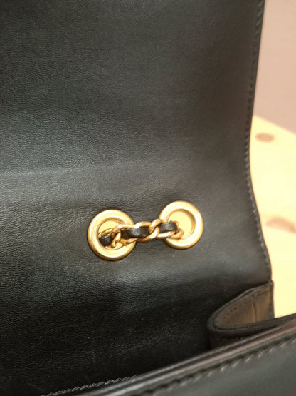 Chanel CC Crossing Leather Chain Shoulder Bag Lambskin Series 23