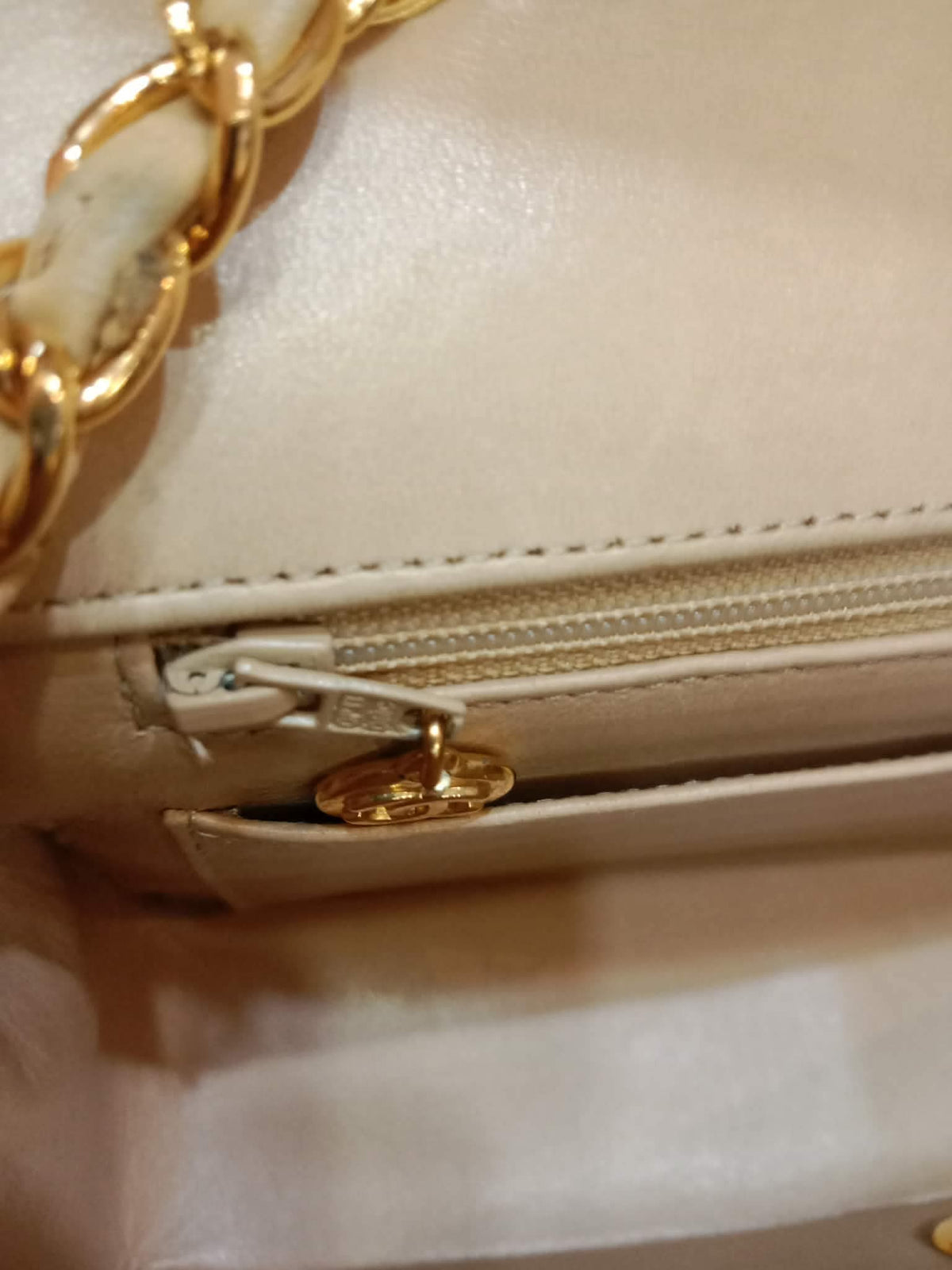 Chanel Diana Beige Lambskin Series 2