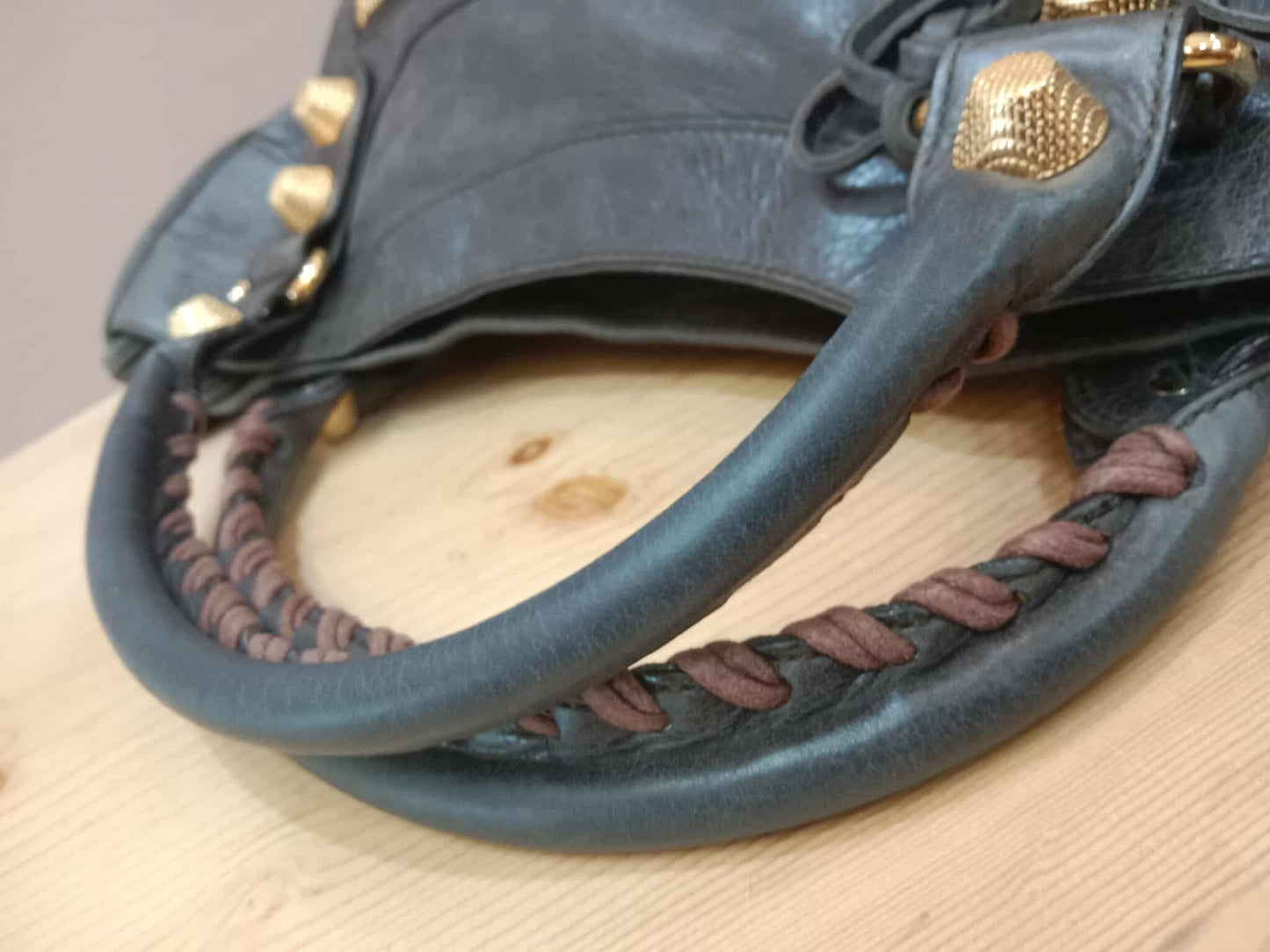 Balenciaga Giant City Bag Distressed Lambski Black