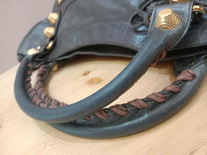 Balenciaga Giant City Bag Distressed Lambski Black