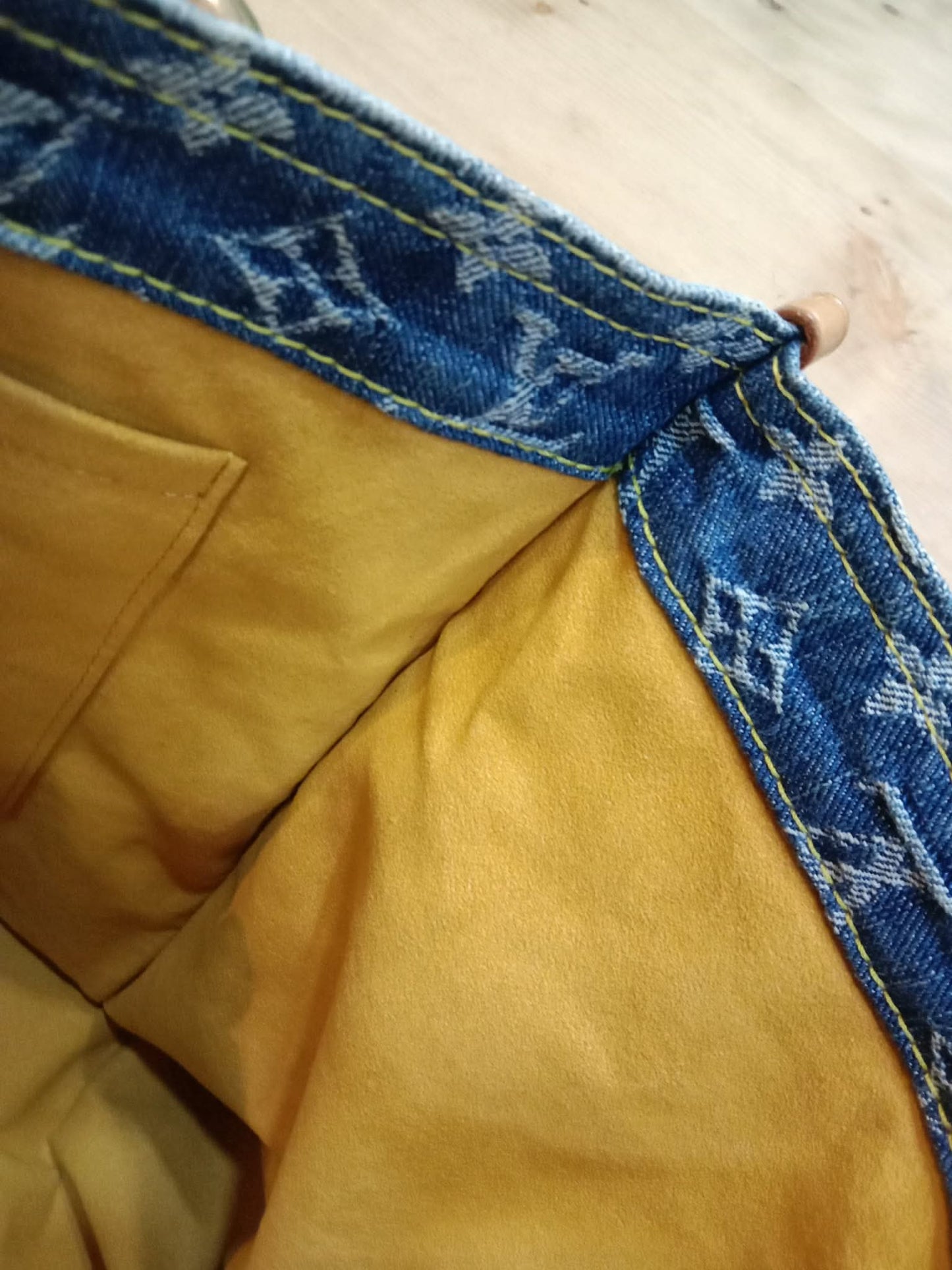 Louis Vuitton Monogram Denim Sac Plat Blue