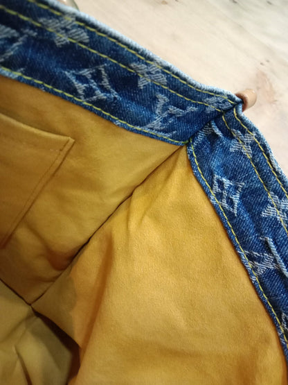 Louis Vuitton Monogram Denim Sac Plat Blue