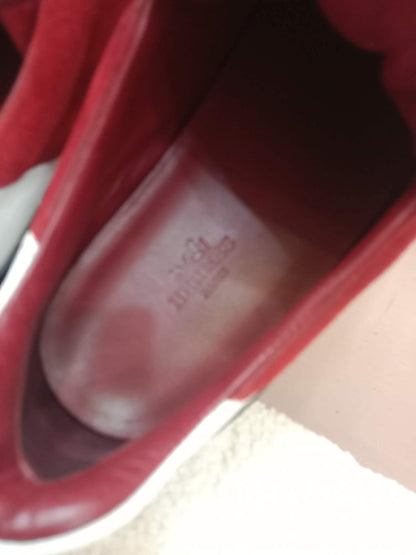Hermes Miles Sneakers Bordeaux Suede Size 37.5