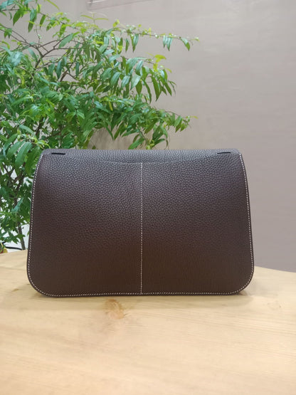 Hermes Halzan 31 Clemence Bicolor Rouge/Pink Stamp B 2023