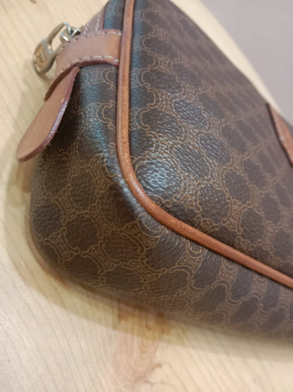 Celine Macadam Coated Canvas Camera Bag Brown