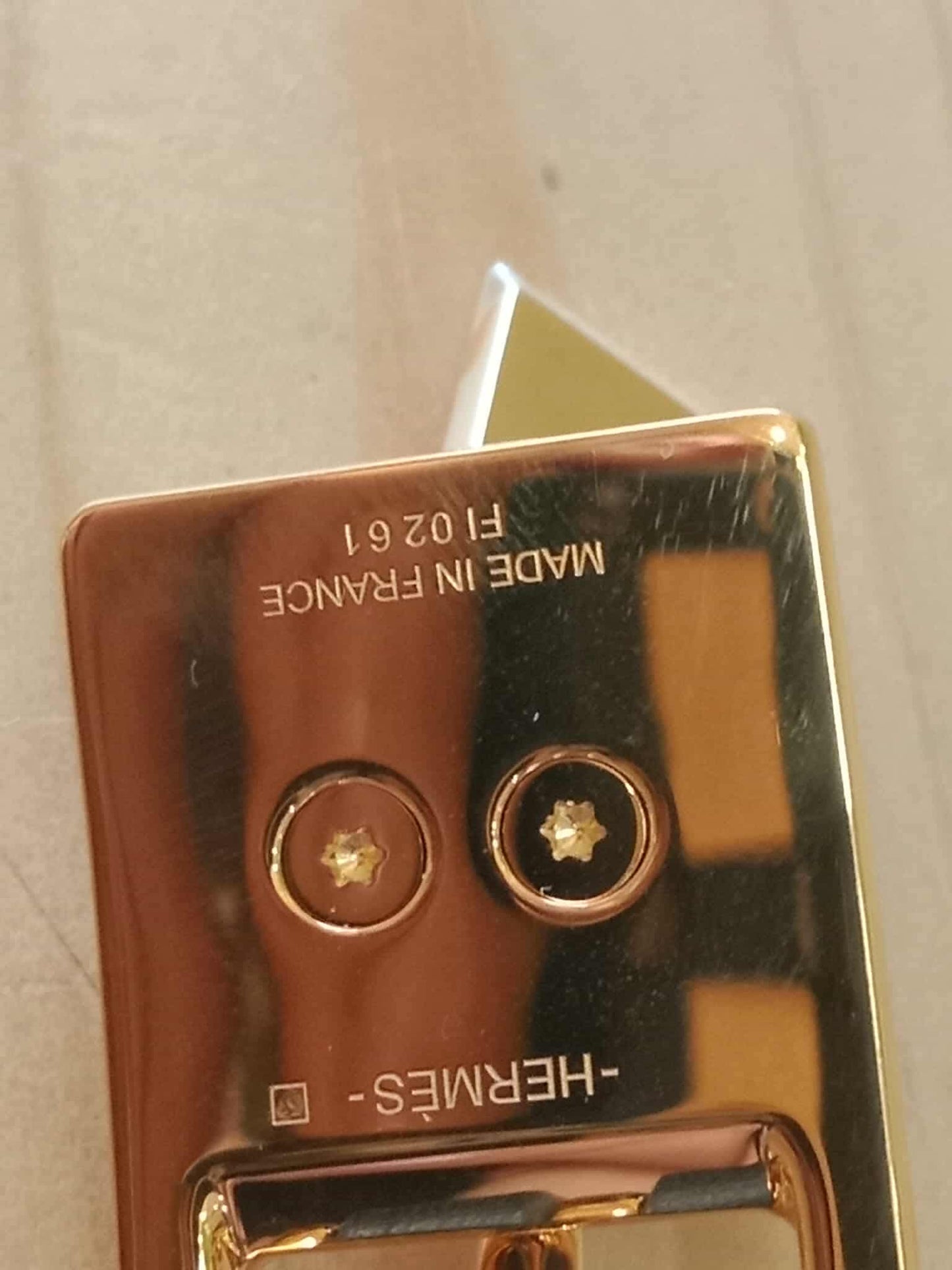 Hermes Lucky 15 Reversible Belt Swift/Epsom Gold/Noir Stamp Z 2021