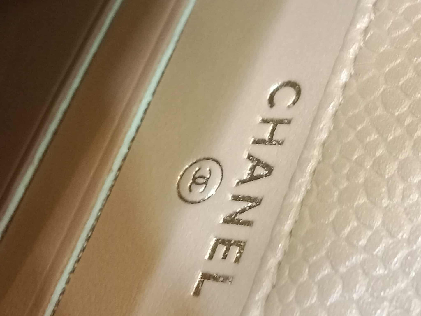 Chanel Golden Class Phone Holder Caviar Crossbody Bag Beige Series 25