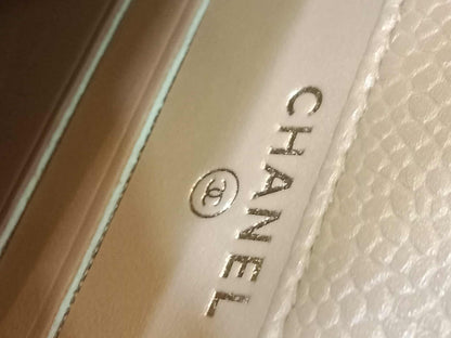 Chanel Golden Class Phone Holder Caviar Crossbody Bag Beige Series 25