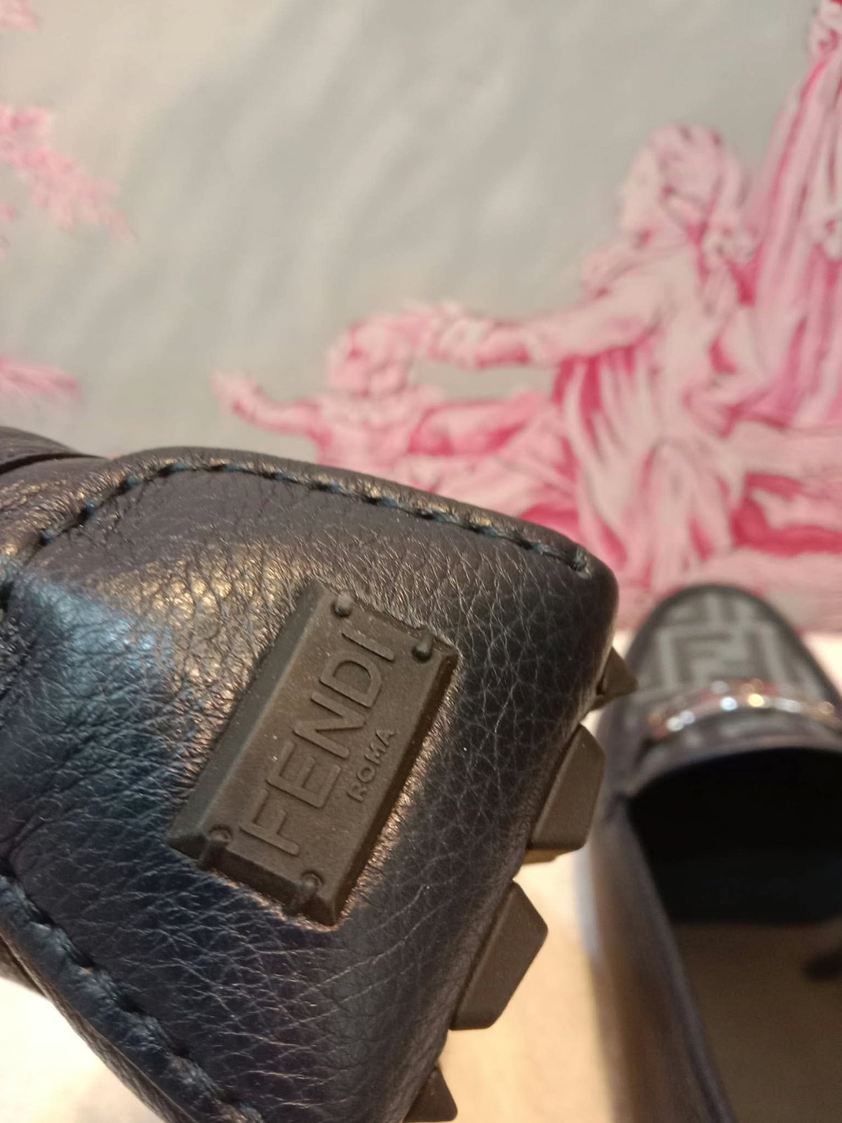 Fendi O'Clock Driving Loafers Black Size 9