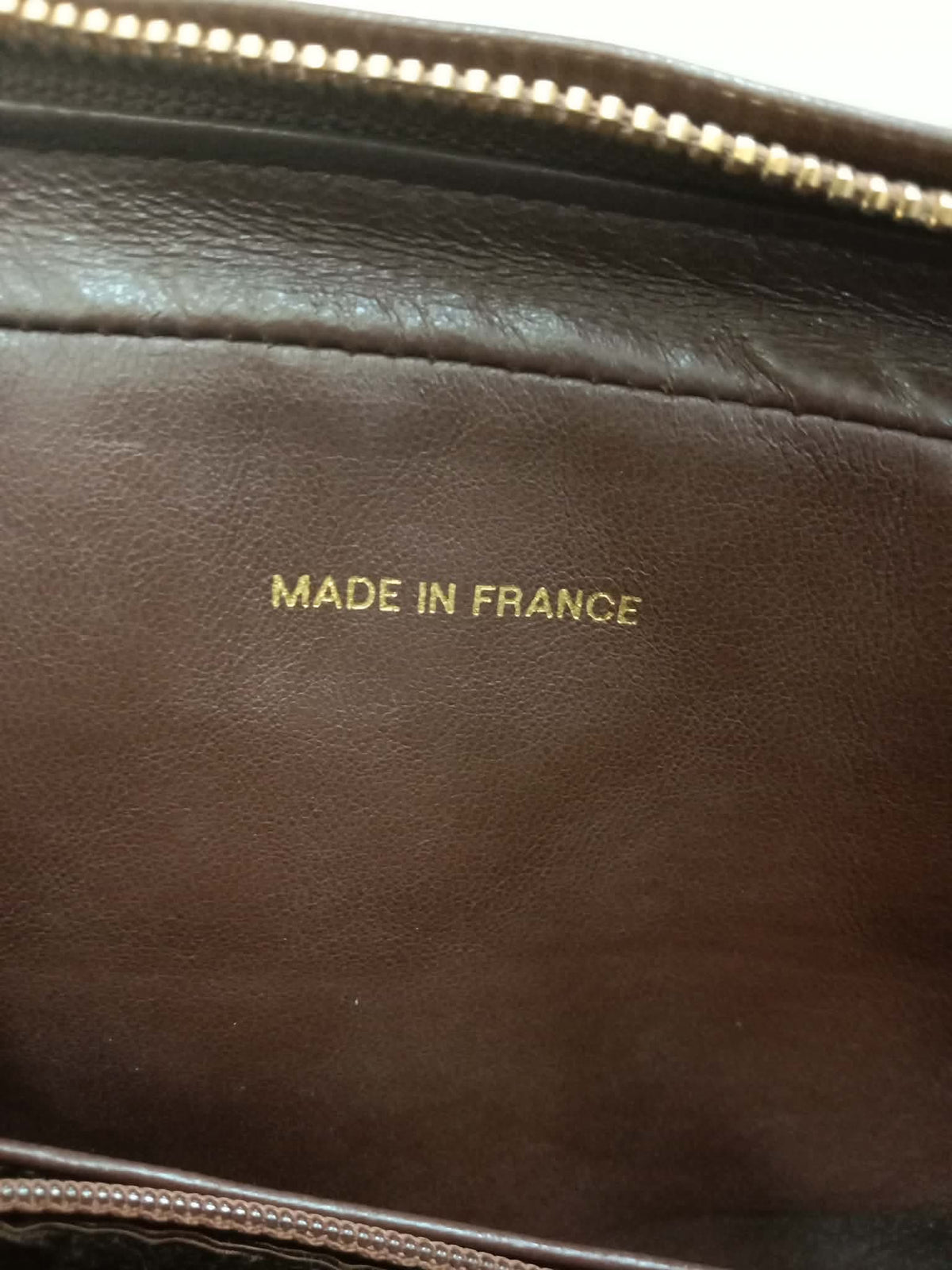 Chanel Shoulder Bag Embossed CC Logo Vintage Chocolate Brown