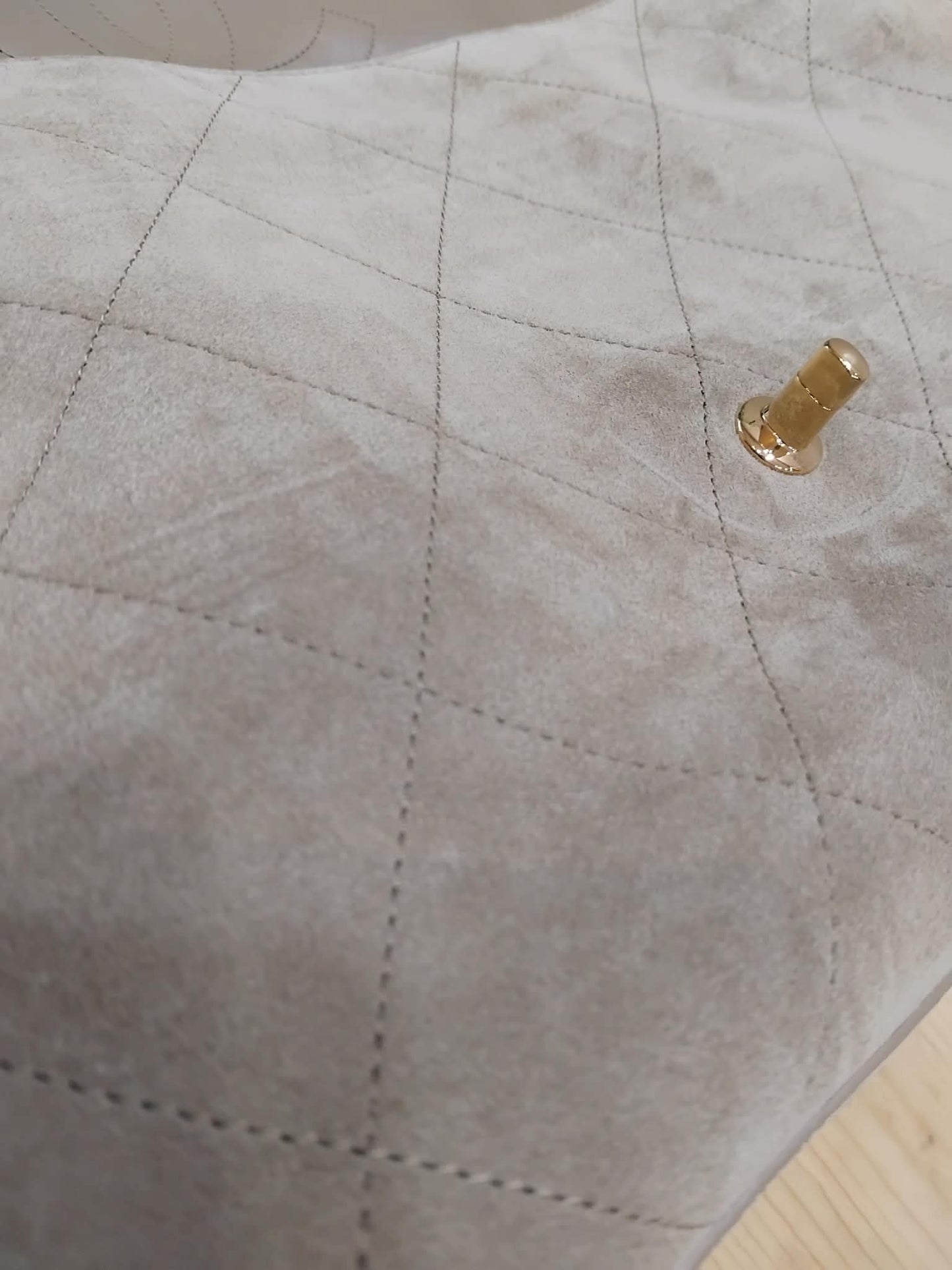 Chanel XXL Flap in Dark Beige Suede Microchipped