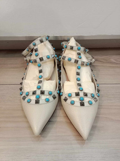 Valentino Garavani Rockstud Leather Ballet Flats 35 1/2