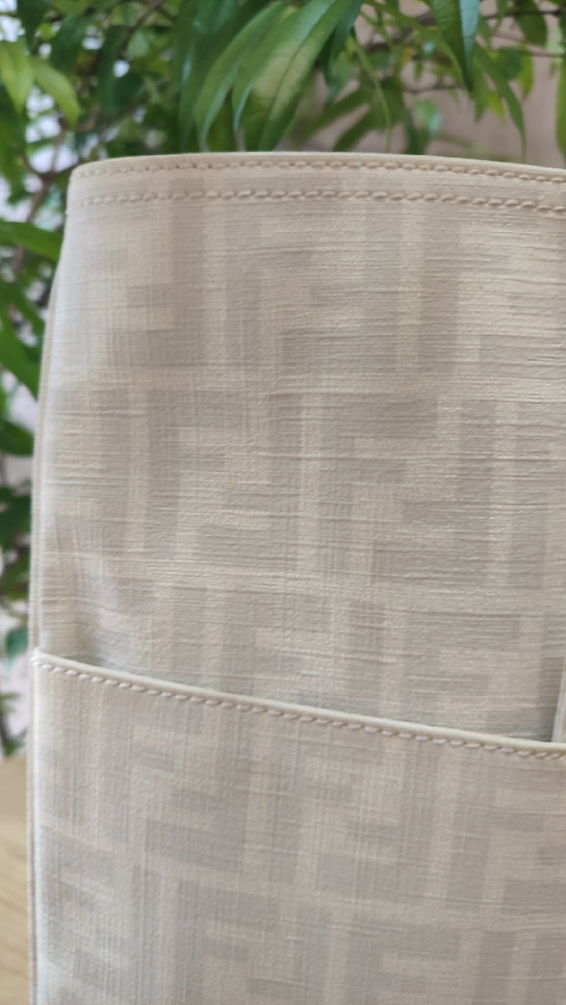 Fendi Zucca White Coated Canvas Bag