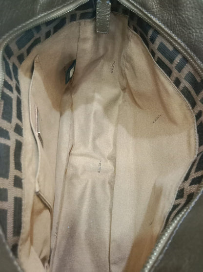 Fendi Zucca Canvas Trim Chef Shopper Tote Bag Brown