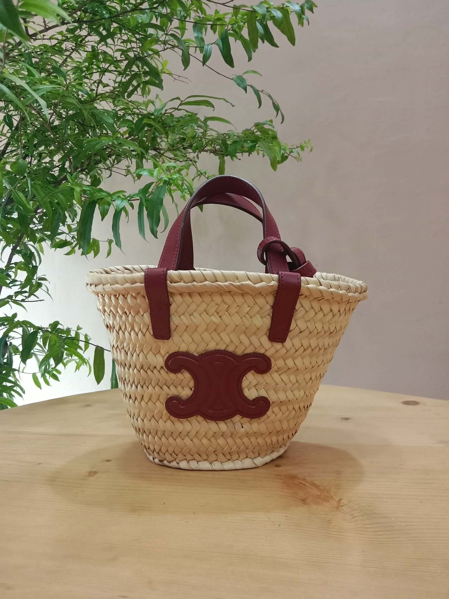 Celine Triomphe Panier Basket Purple Bag