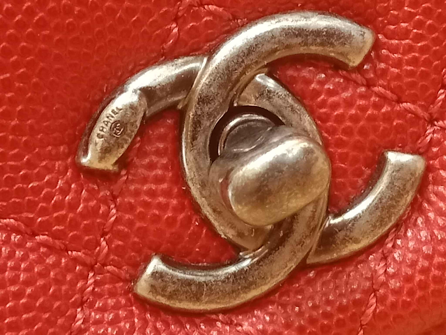 Chanel Cocohandle Caviar Red Small Series 23