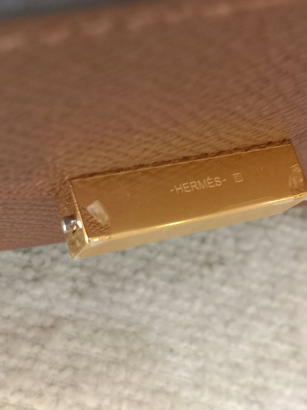Hermes Maillon Chaine d'Ancre To Go Wallet Epsom Gold on Gold Stamp W 2024