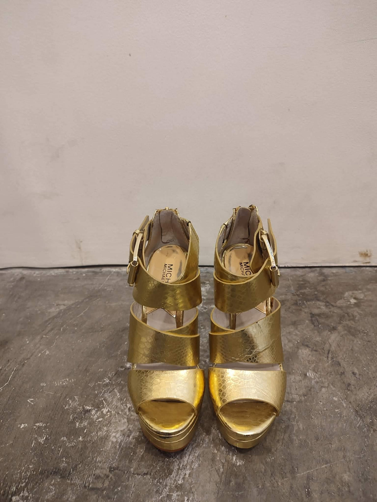 Michael Kors Axton Platform Embossed Leather 5M