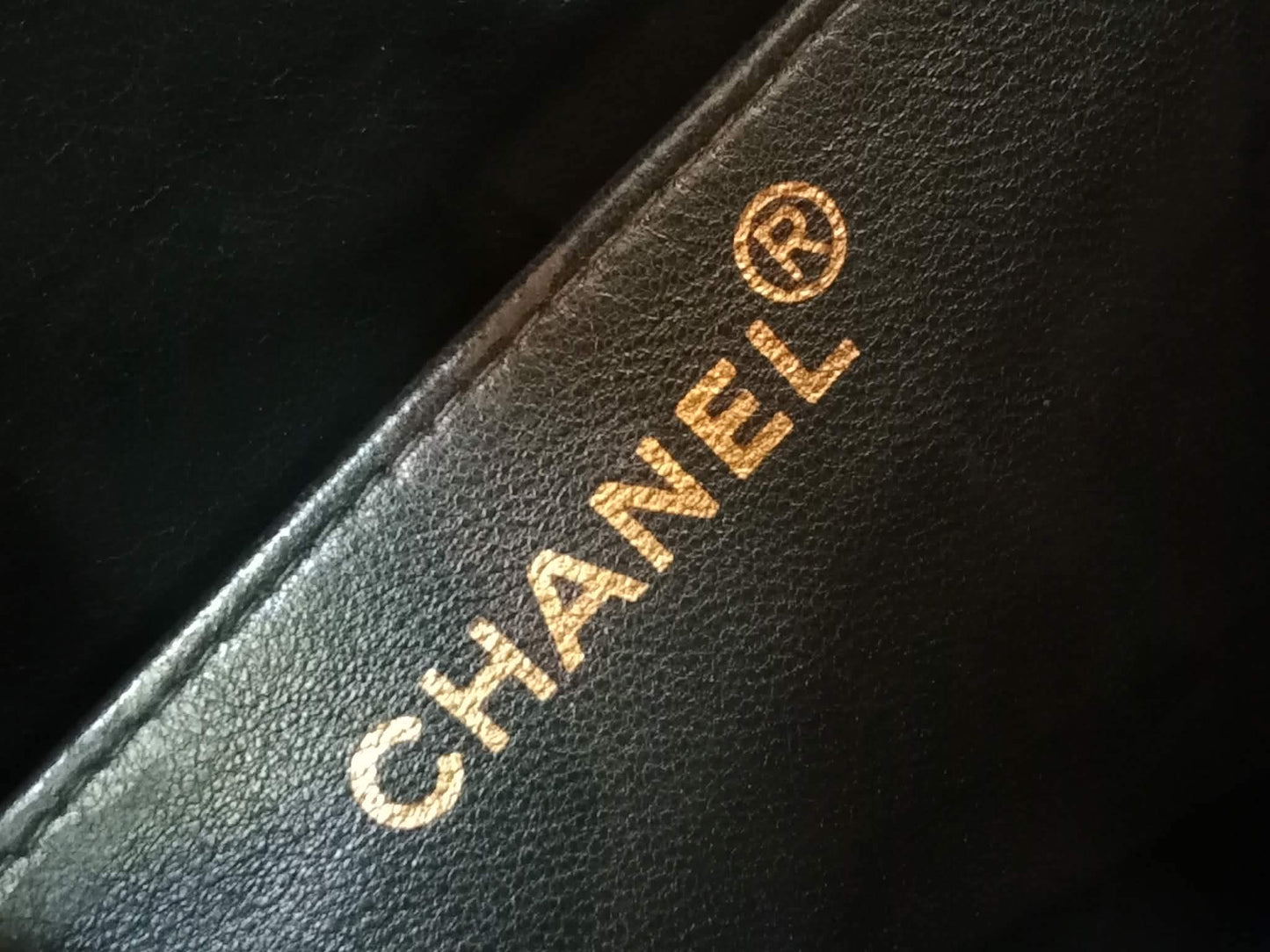 Chanel Vintage Briefcase Quilted Patent Black