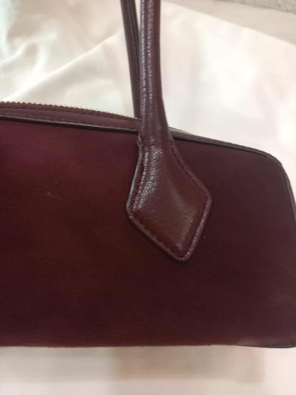 Alaia Le Teckel Suede Bag Burgundy