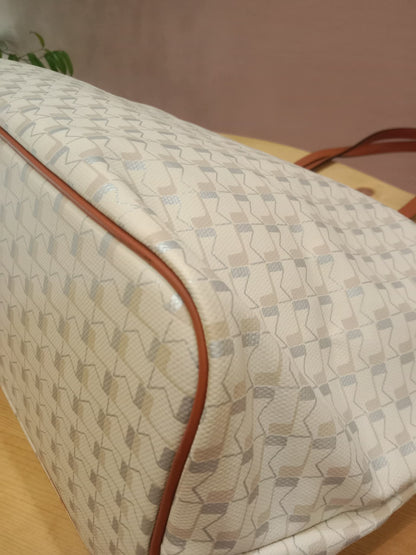 Moynat Paris Oh! Tote Ruban Monogram Canvas Beige
