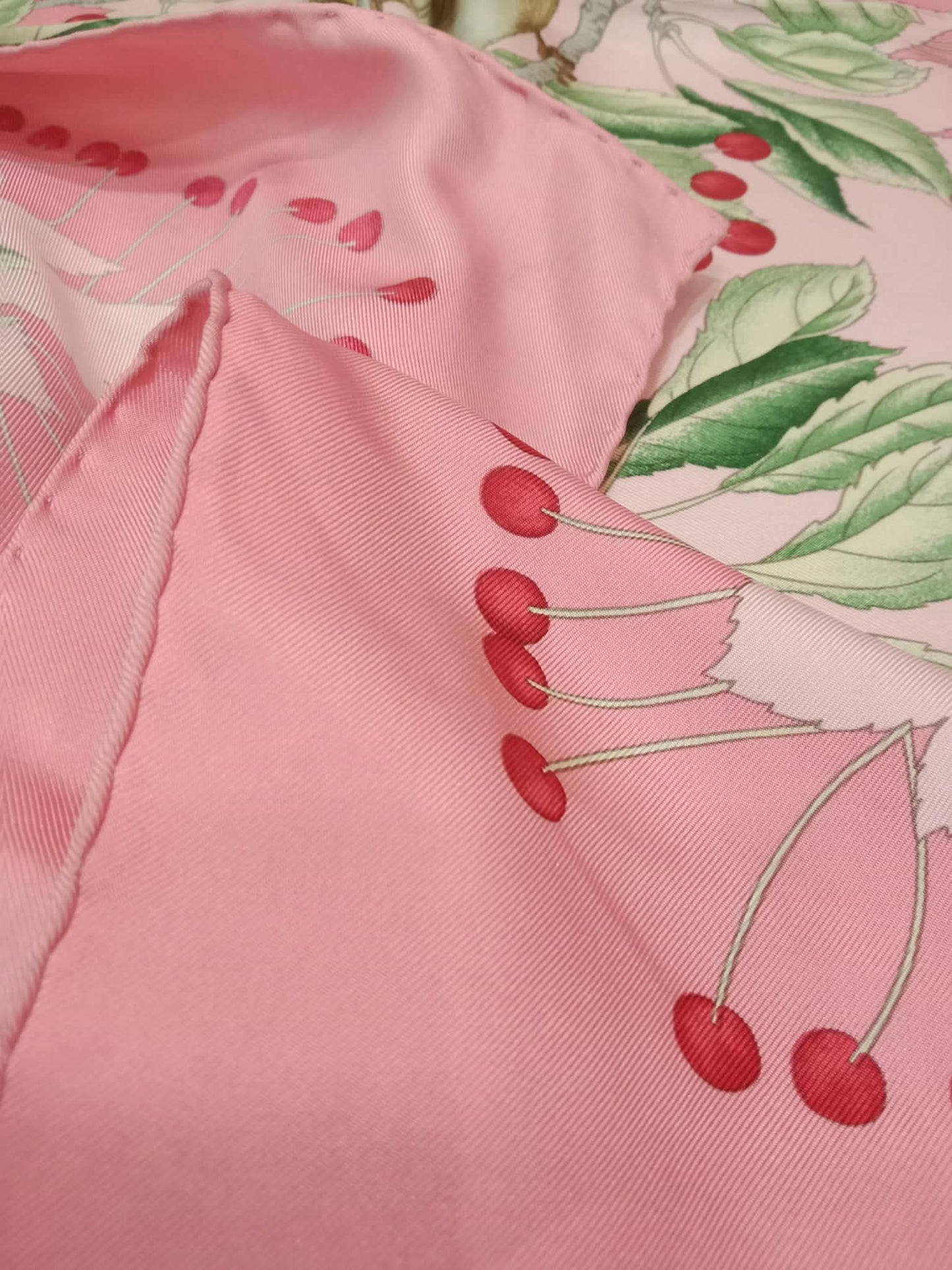 Hermes Les Merises Silk Scarf designed by Antoine de Jacquelot