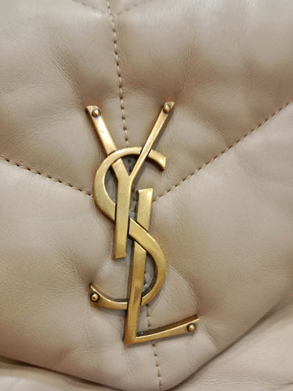 Saint Laurent Quilted Lambskin Lou Puffer Shoulder Bag