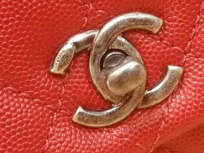Chanel Cocohandle Caviar Red Small Series 23
