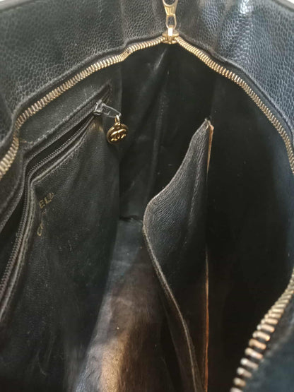 Chanel Medallion Black Caviar Series 7