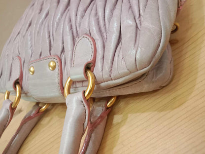 Miu Miu Matelasse Leather Pink Bag