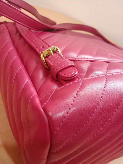 Chanel Chevron Calfskin Small Red Urban Spirit Backpack Series 23