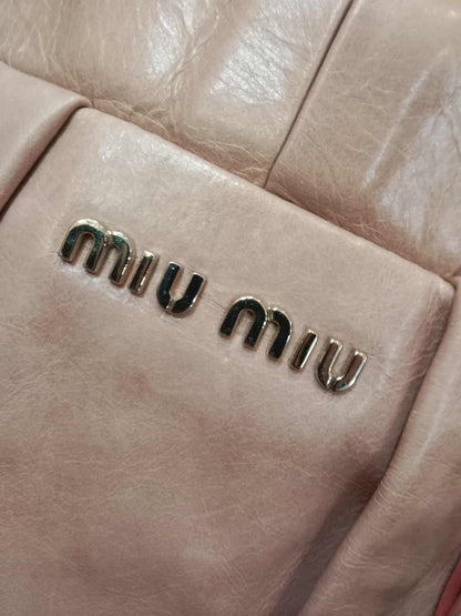 Miu Miu Light Pink Calfskin 2-Way Bag