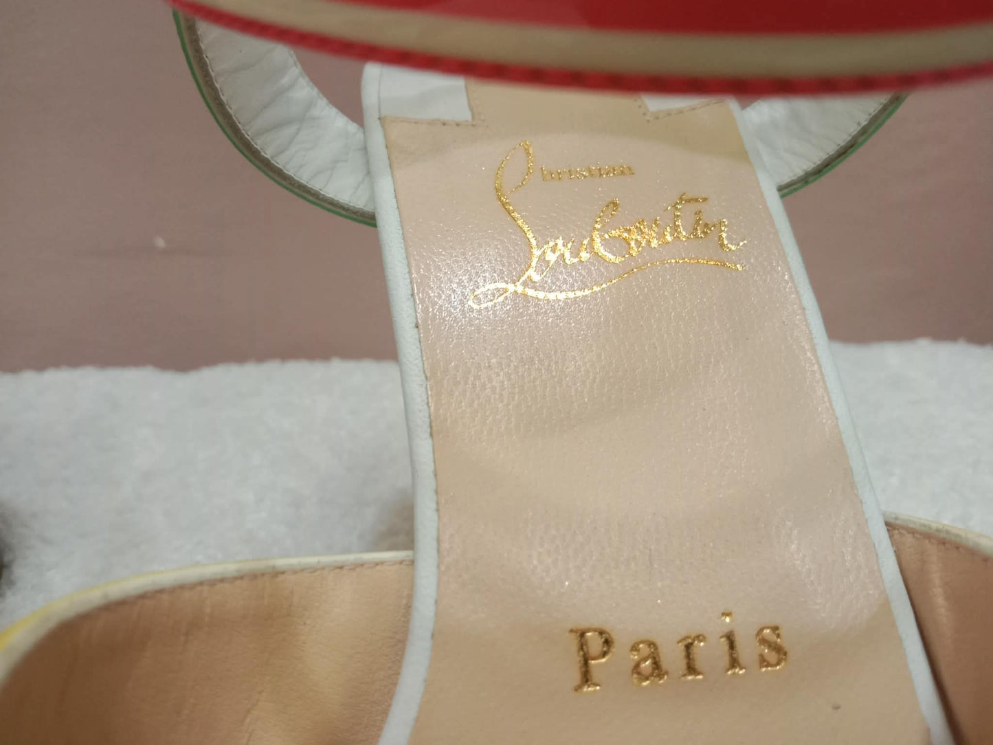 Christian Louboutin "Palavas" Sandals Patent Size 36
