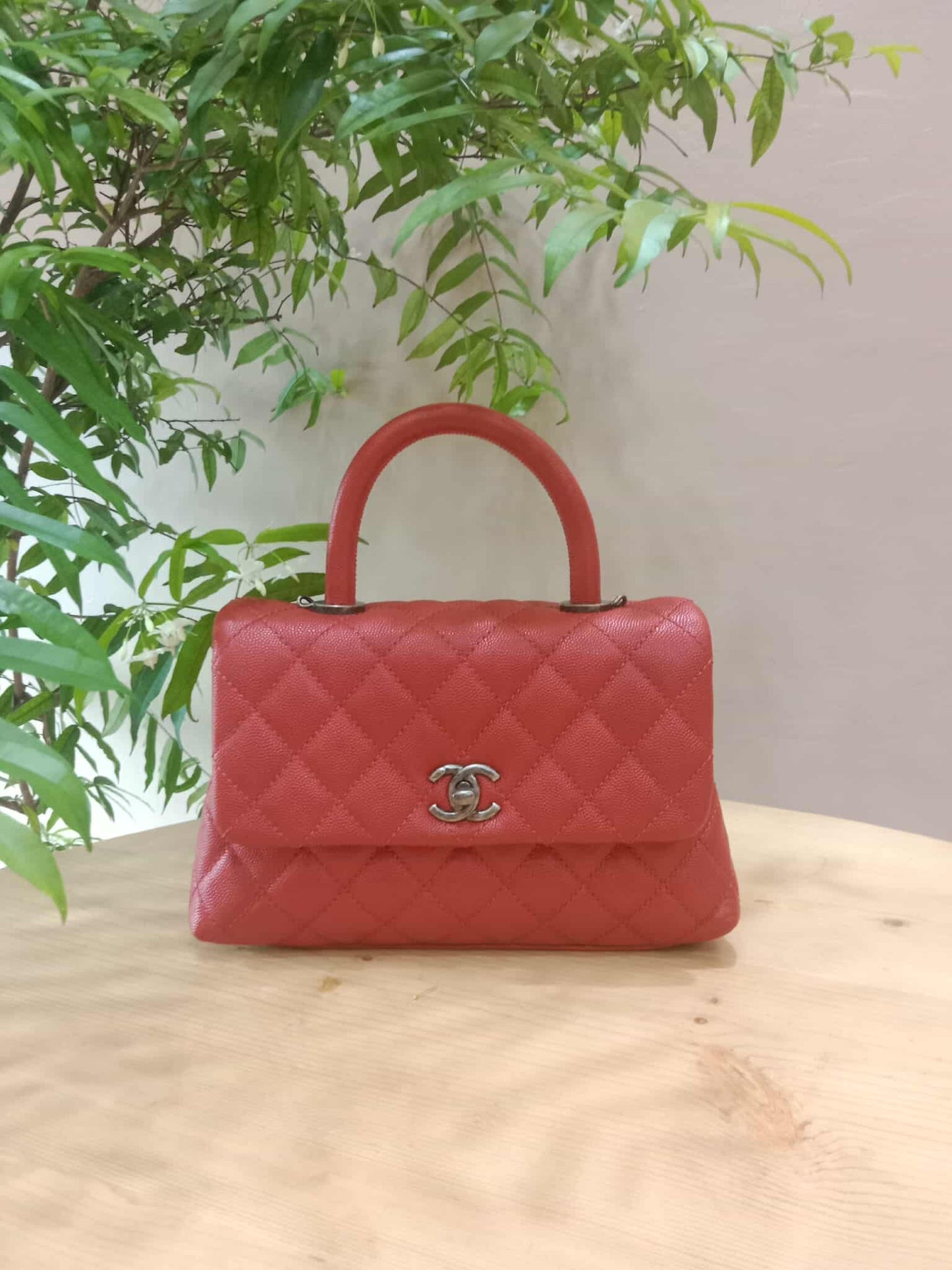 Chanel Cocohandle Caviar Red Small Series 23