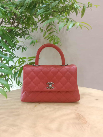 Chanel Cocohandle Caviar Red Small Series 23