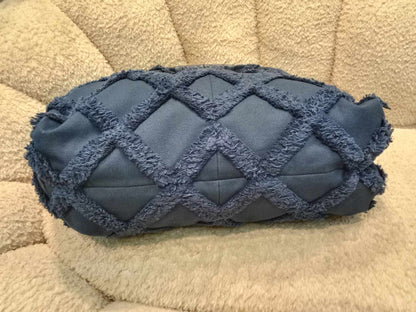 Chanel Cotton Canvas Large CC Embrace Hobo Navy Blue Bag