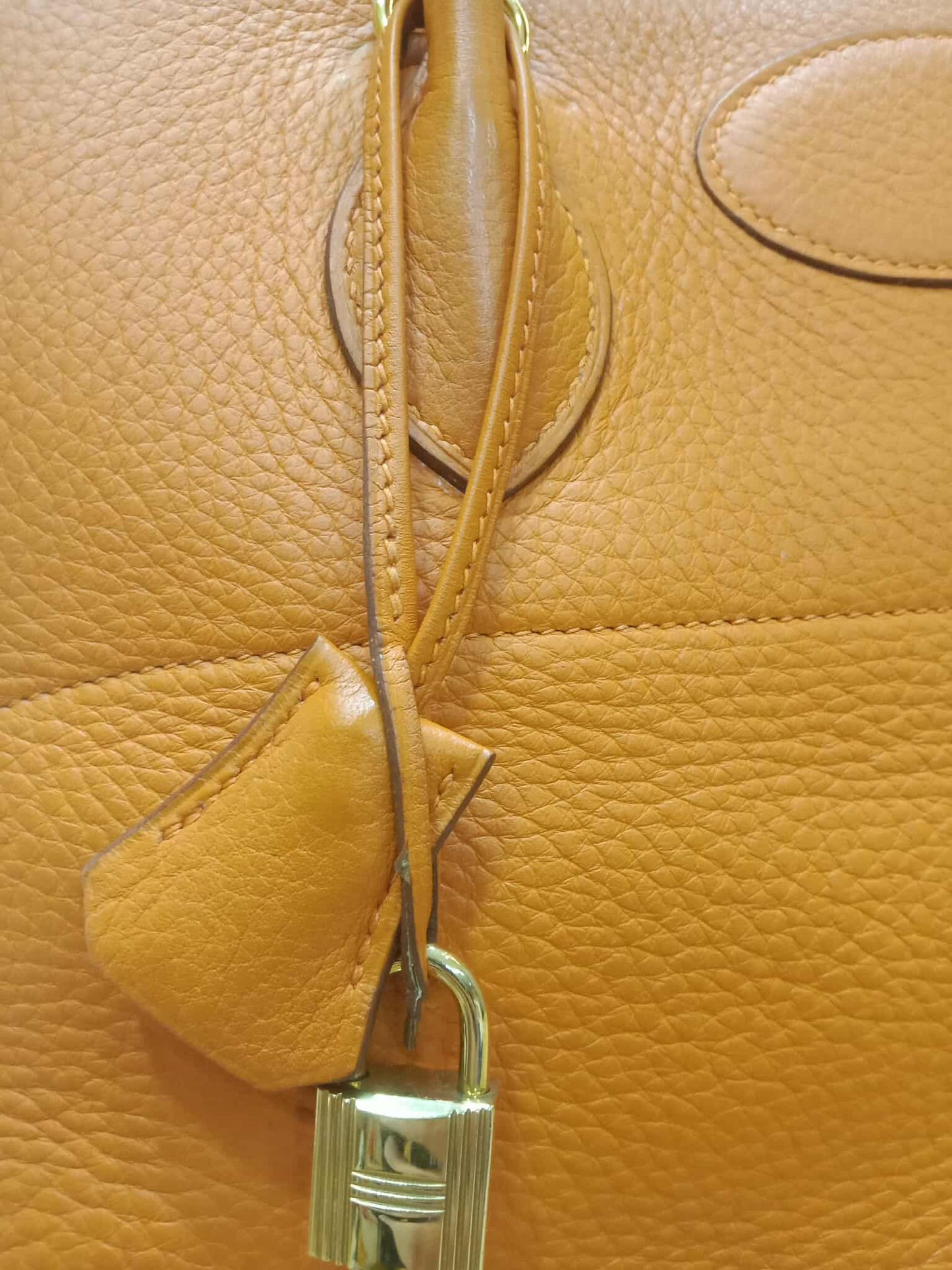 Hermes Bolide 35 Poppy Orange Clemence Stamp F Square (2002)
